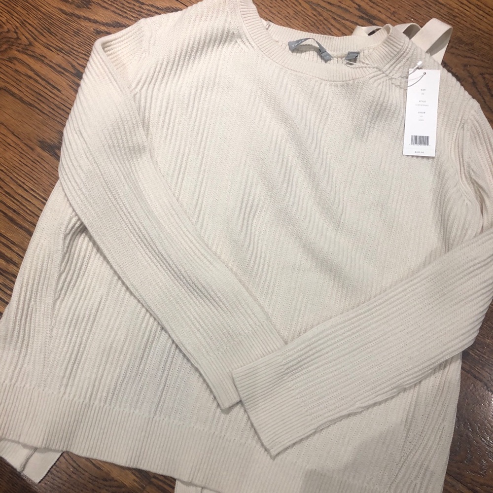 Beige Vince long sleeve sweater